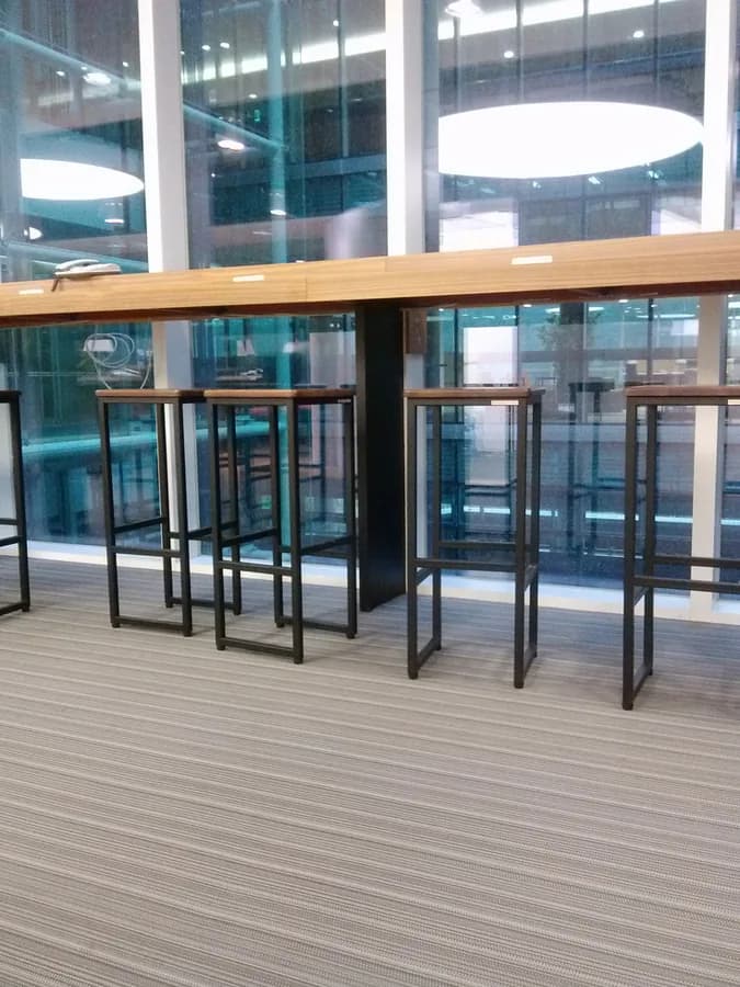 Hospitality — woven vinyl surfaces in use