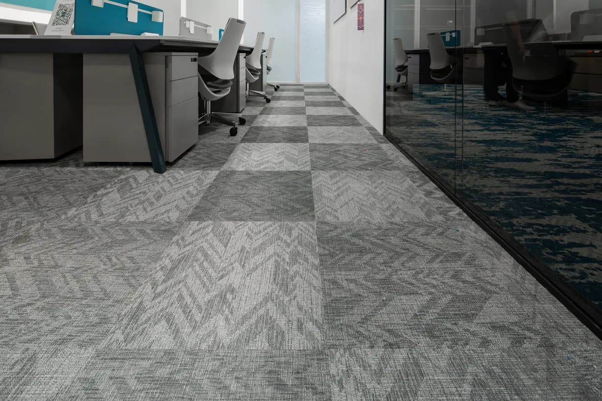 Workspaces — woven vinyl surfaces in use